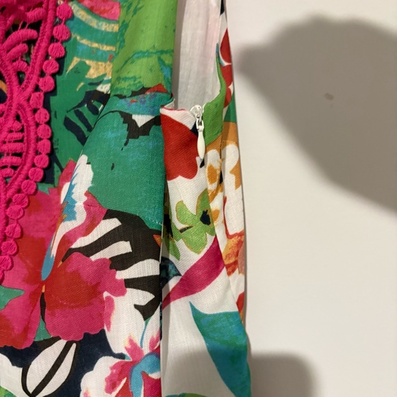 Jade Melody Tam Shift Pencil Dress Floral Garden Party Embroidered Boho small - Picture 7 of 7